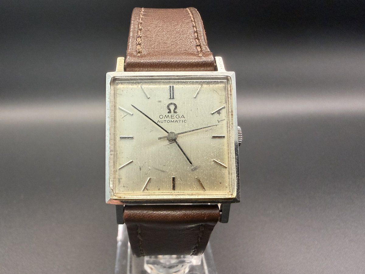 Omega Automatic square dial, front view
