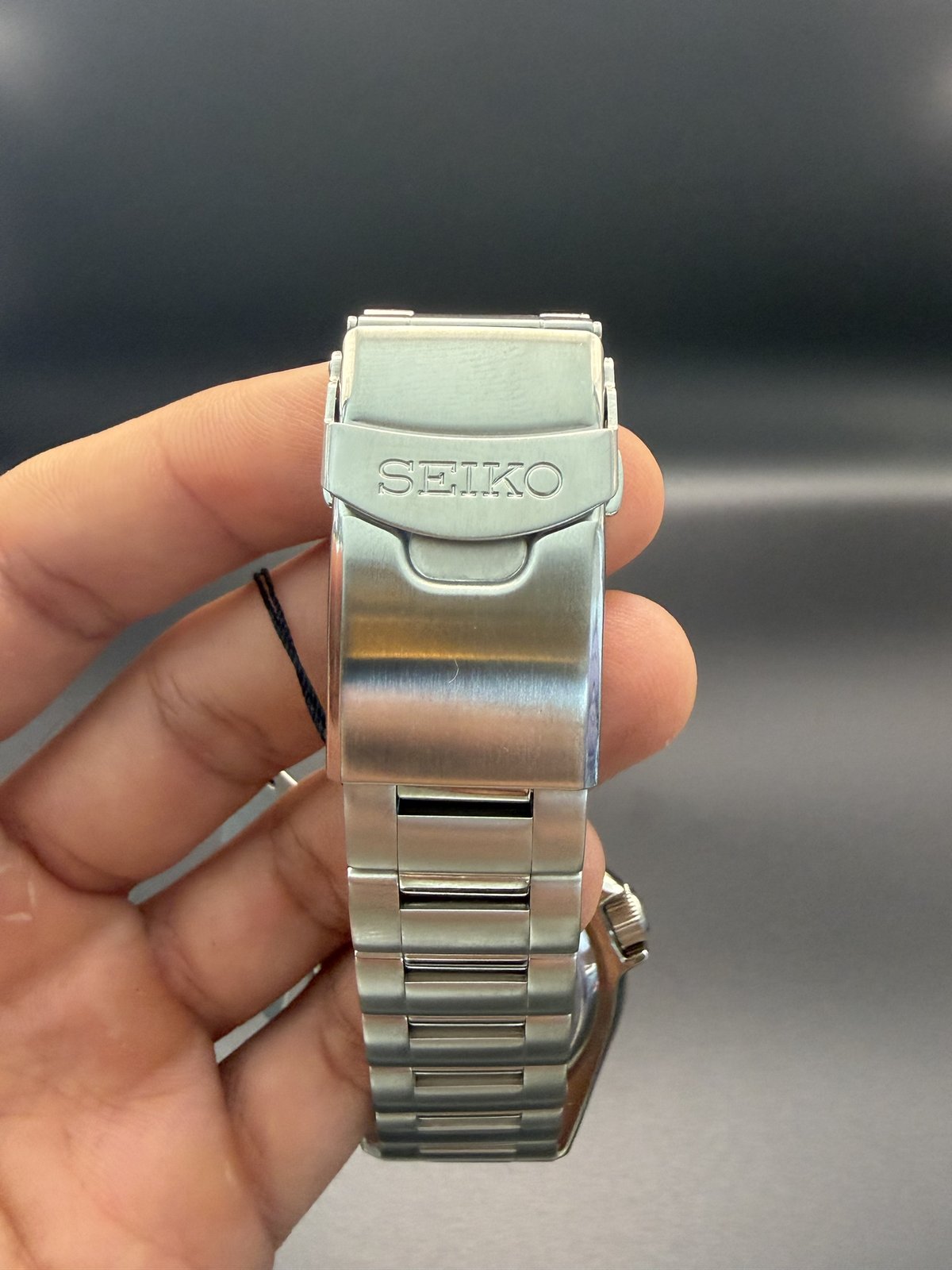 Seiko-signed bracelet clasp